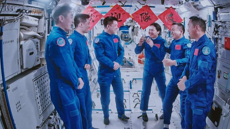 China's Shenzhou-18 astronauts complete handover, returning to Earth on Monday