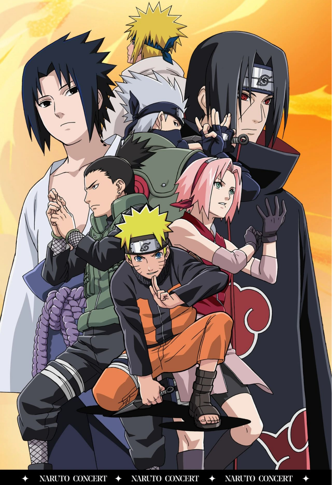Some of the characters from Naruto