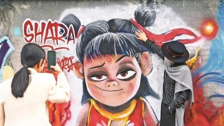 Ne Zha-themed graffiti mural in Shenzhen goes viral