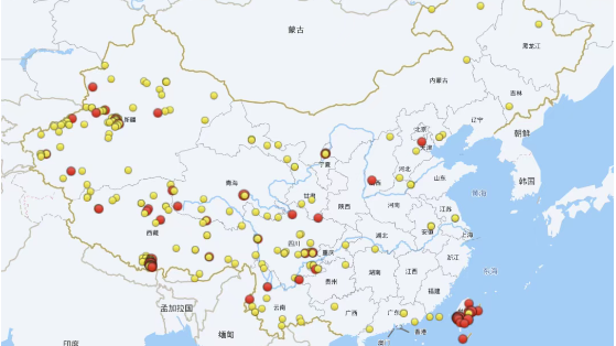 2025年前五个月我国共发生三级以上地震363次