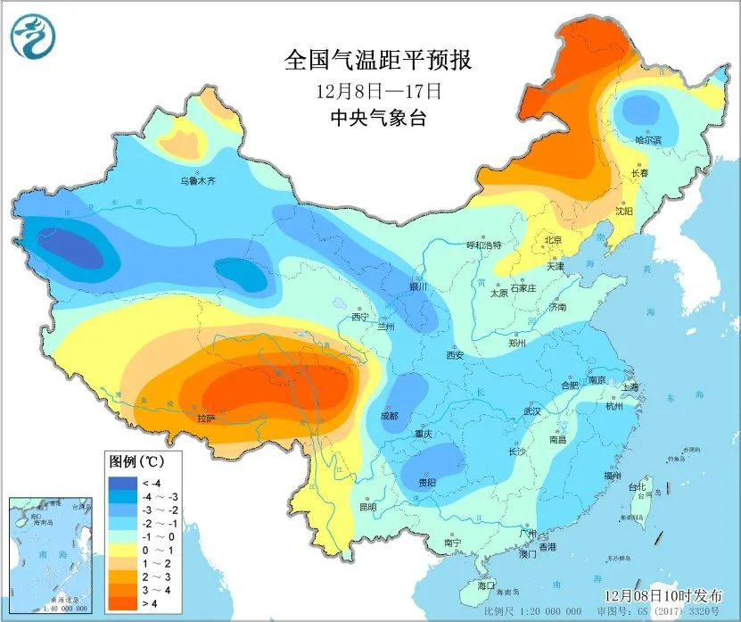 △我国其余大部地区气温接近常年或偏低。