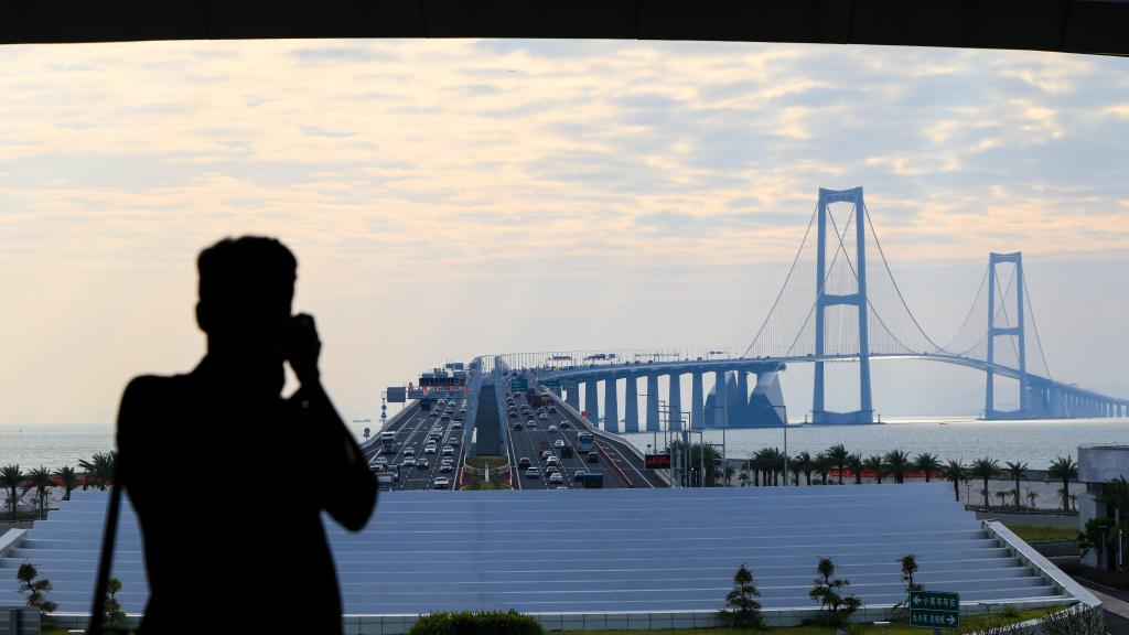 West artificial island of Shenzhen-Zhongshan Link starts trial operation for tourism in China's Guangdong