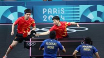奥运乒乓球男子团体赛:中国男乒3-0完胜印度 奥运乒乓球男子团体赛:中国男乒3-0完胜印度