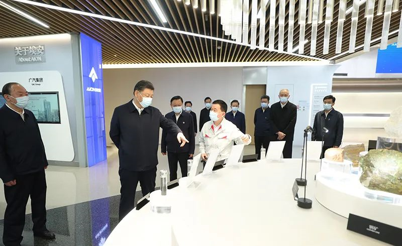 2023年4月12日，习近平总书记在广汽埃安新能源汽车股份有限公司考察。