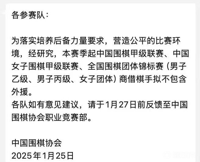 網(wǎng)傳中國圍棋協(xié)會下發(fā)通知。季擬拒絕其中韓國外援7名。卞相據(jù)新浪棋牌、在此之后，澎湃新聞、上賽季正是中國圍甲聯(lián)賽龍元明城杭州隊的外援?！?/p><p style=