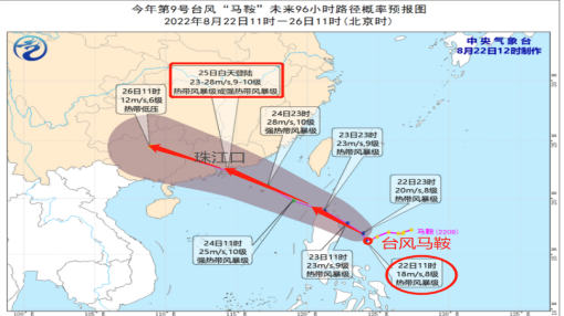 第9号台风“马鞍”可能会在珠江口登陆 广州25至26日有强风和暴雨