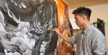 新青年|惊艳！广州90后泼墨画家泼出“动物世界”走红网络，引千万人围观