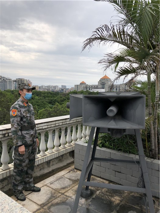 广州防空警报喇叭图片