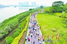 广东三场绿道徒步活动同日举行，其中佛山50公里徒步约34.5万人参与