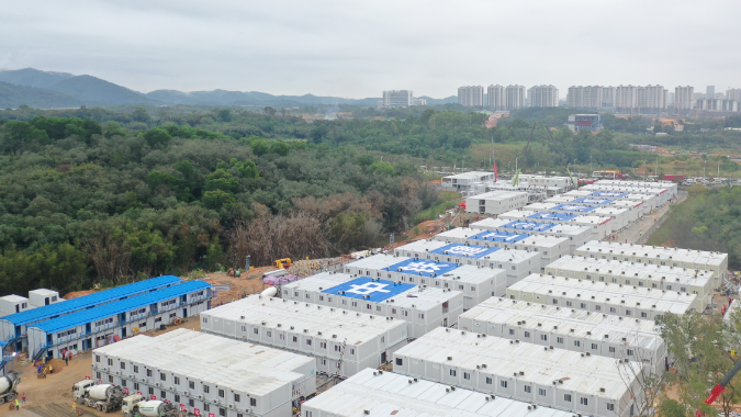 廣州黃埔方艙醫院即將建成 可提供11000張床位