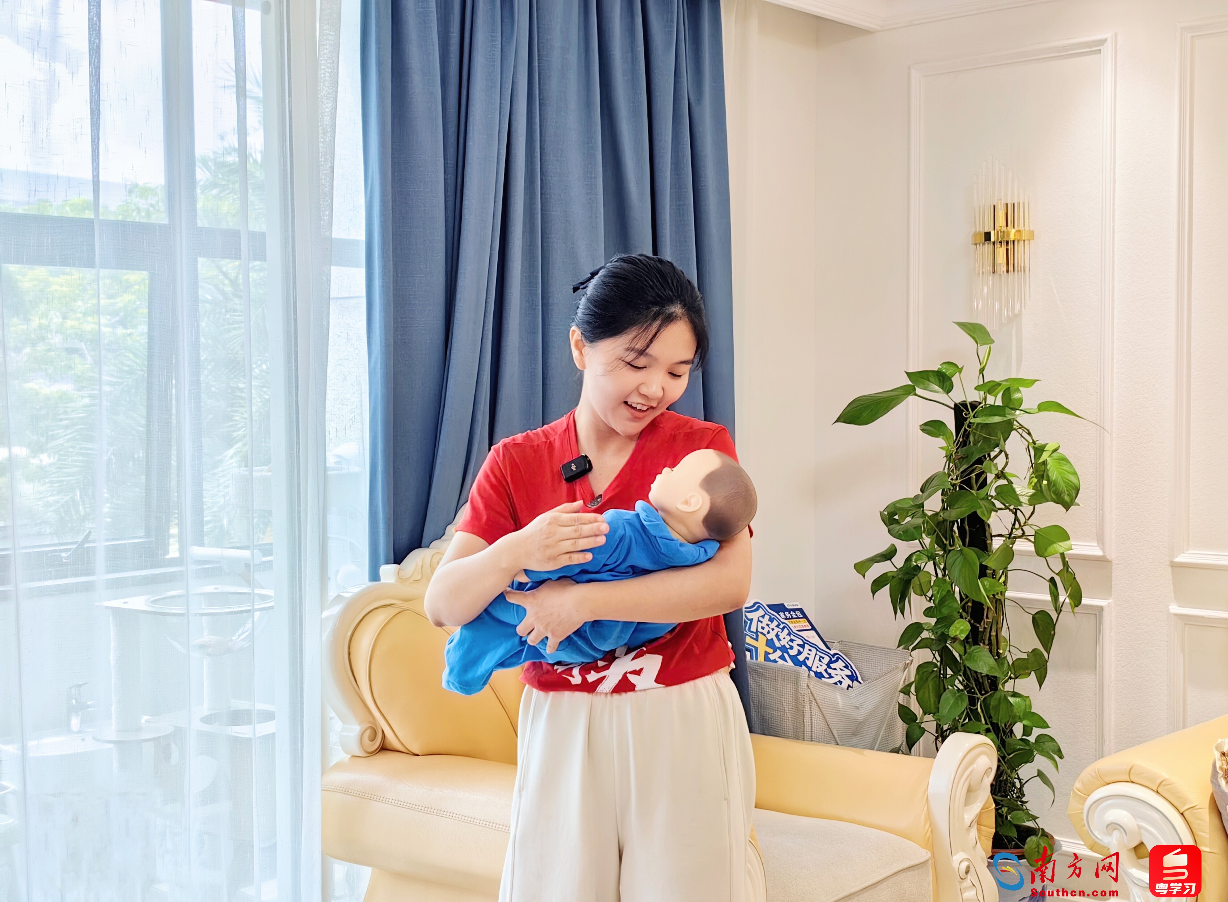 第三届全国技能大赛育婴项目（国赛精选）广东省参赛选手卢珊珊。吴依妮/摄。