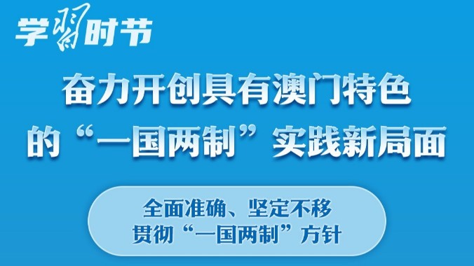 学习时节丨“奋力开创具有澳门特色的‘一国两制’实践新局面”