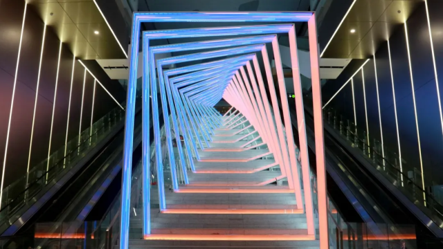 A glance at interior of Guangzhou Baiyun Airport's Terminal 3