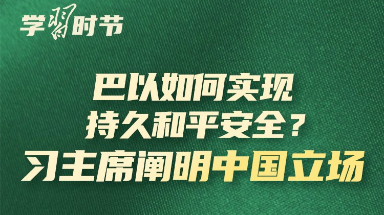 学习时节｜巴以如何实现持久和平安全？习主席阐明中国立场