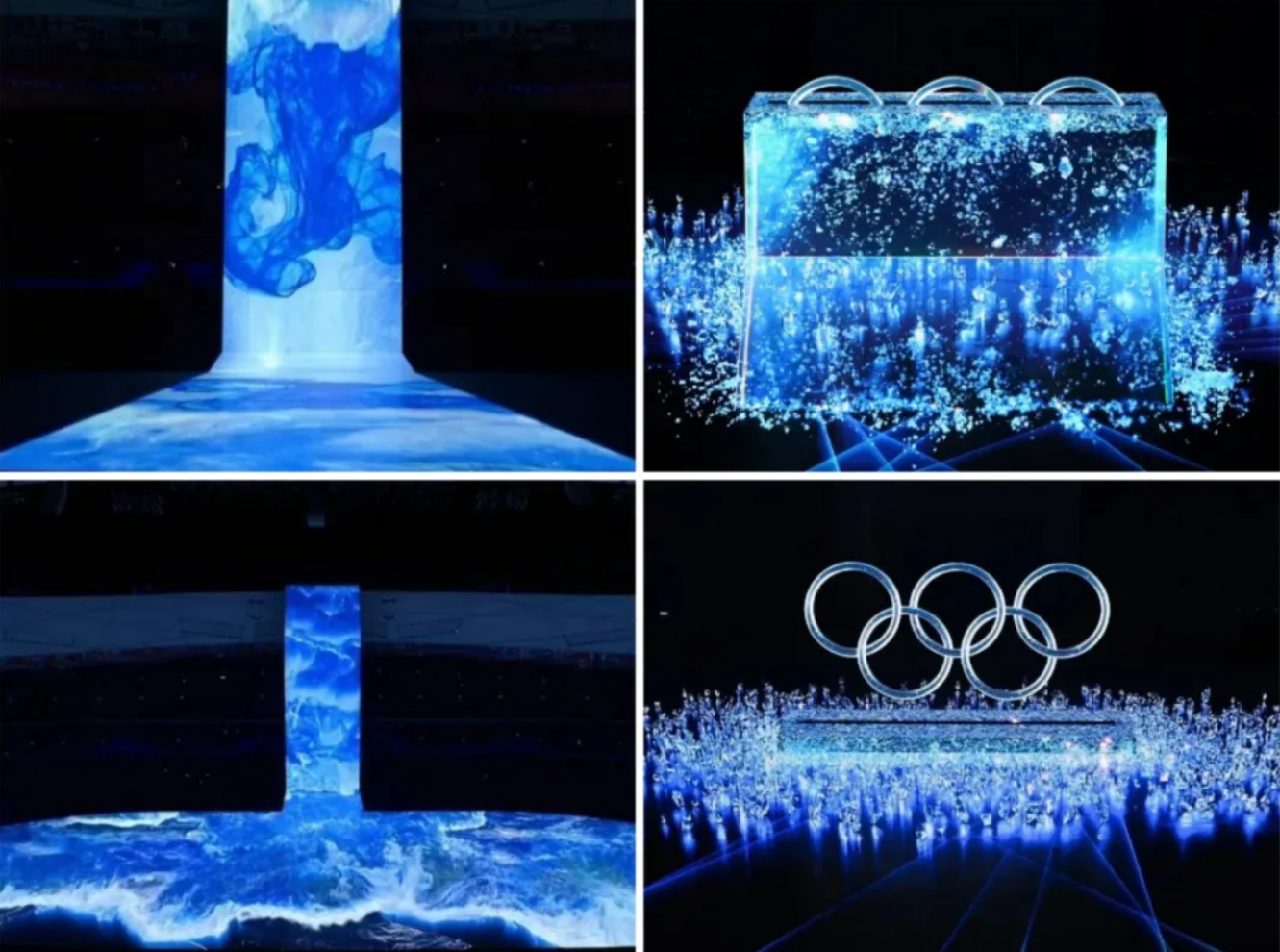 无论是黄河之水天上来的奔涌澎湃,还是奥运五环破冰而出的震撼瞬间