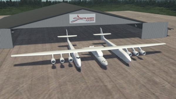 Enormous Stratolaunch aircraft rolled out for first time