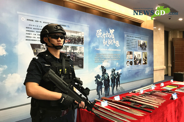 Guangdong police sieze a several criminal gangs