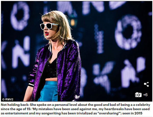 Taylor Swift pens candid letter to fans... where she says her 'heartbreaks were used as entertainment'