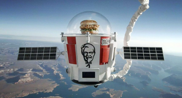 KFC launched a chicken sandwich to the stratosphere, and they have a (very goofy) video to prove it