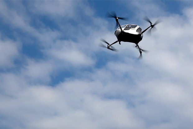 EHang 184, the world&apos;s first drone capable of carrying a human passenger.