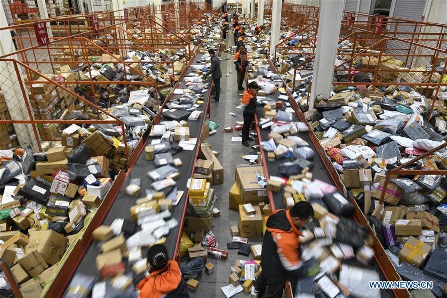 couriers busy dealing with packages after chinas singles day