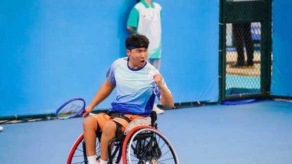 残特奥会网球比赛首金诞生！四川队夺得轮椅男团冠军