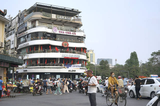 越南首都河内街景。新华社 发