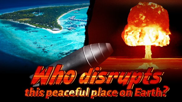 Who disrupts this peaceful place on Earth?