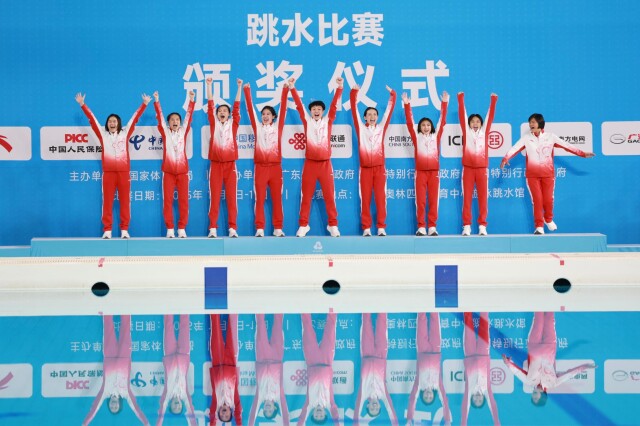 Guangdong diving team claims first gold with Olympic stars shining at National Games