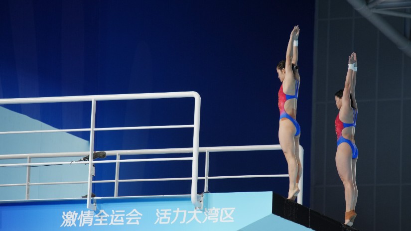 图集｜十五运会跳水比赛首秀日，全红婵伤愈首秀夺冠