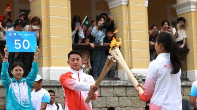 十五运会火炬传递融火仪式在广东奥林匹克体育中心成功举行