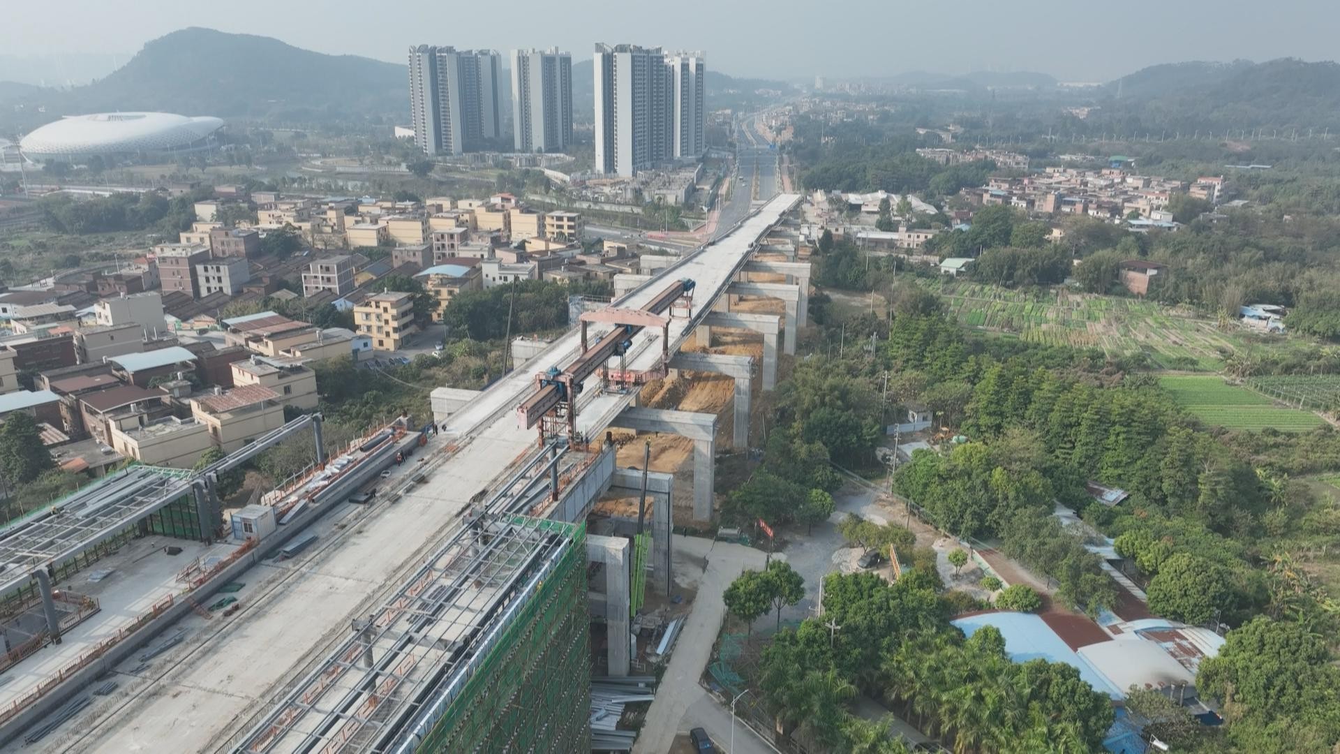 New progress made on Guangzhou-Qingyuan Intercity Railway north extension