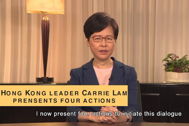 Carrie Lam prensents four actions