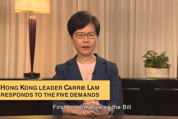 Carrie Lam responds to the five demands