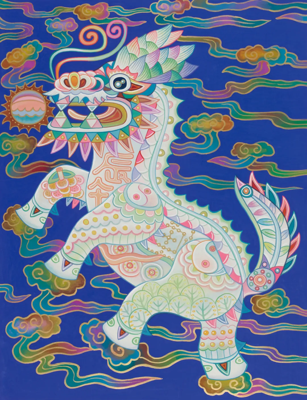 钟永廉，龙马精神，纸本，80cm×60.5cm，2024，深圳市关山月美术馆藏