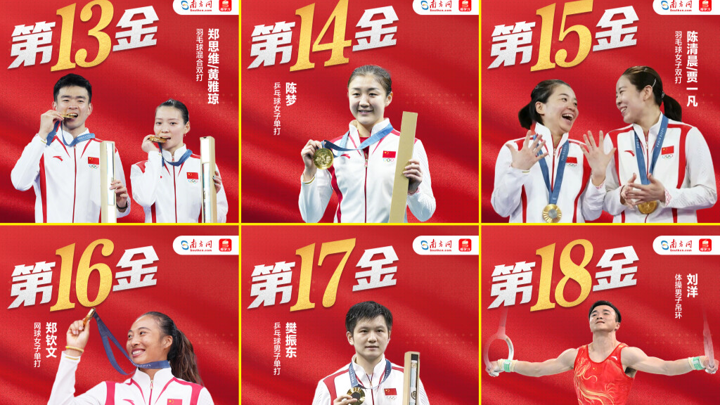 骄傲转发！中国队巴黎奥运会第二个“金牌九宫格”来了