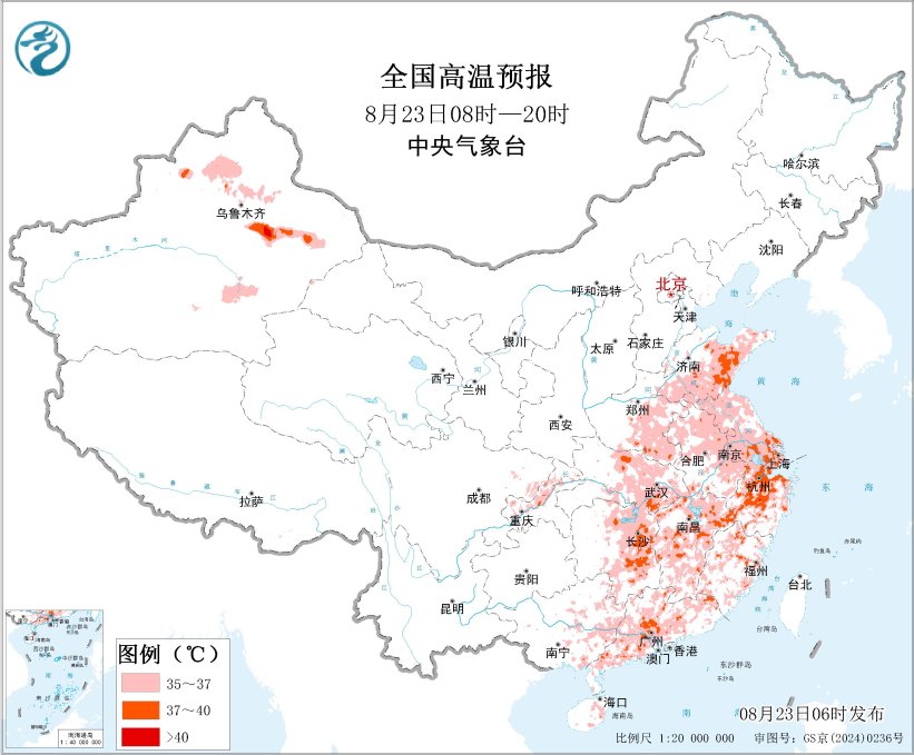 高温黄色警告！广东中部和其他区域的某