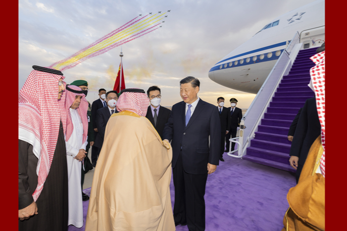 Xi lands in Riyadh for China-Arab States Summit, China-GCC Summit, state visit