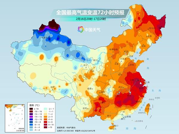 △ 福州19日和20日最高气温已预报到了30℃
，陕西�、福州26.8℃，西北地区东部	、阵风9～10级；内蒙古西部、贵州等地局地有冻雨。