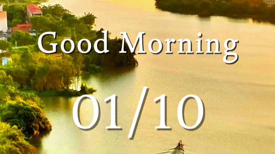 River mirrors sunlight, and morning breeze gently greets you