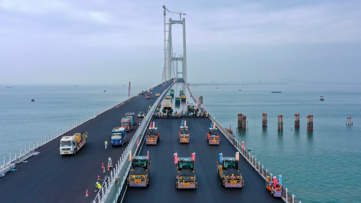 Update | Shenzhen-Zhongshan Link completes all steel deck pavement
