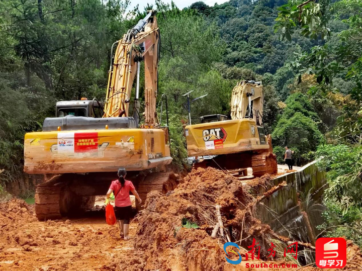 汕梅高速改扩建项目支援梅州蕉岭第一阶段道路抢通任务完成