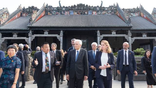 Visit to Chen Clan Ancestral Hall in Guangzhou: what attracts Italian President?