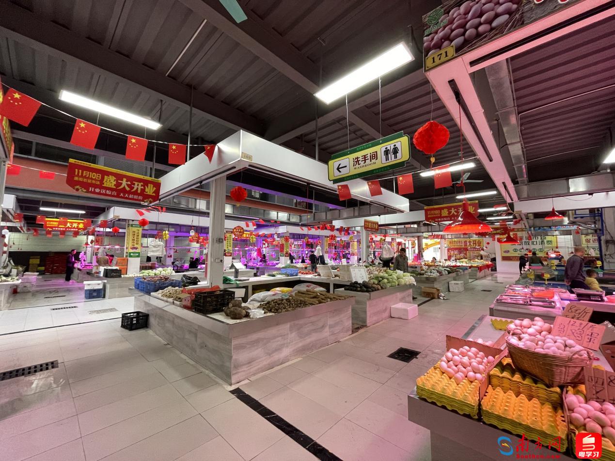 新开设的唐阁农贸市场干净整洁。通讯员供图