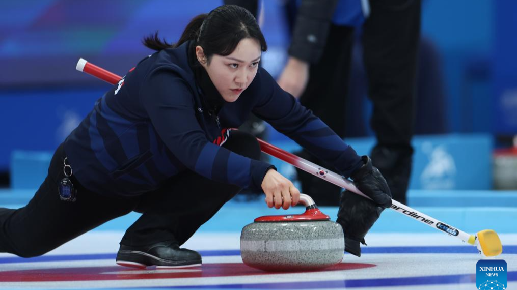 Highlights of curling event at Asian Winter Games