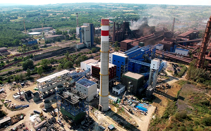 2021年8月16日拍摄的河钢集团塞尔维亚斯梅代雷沃钢厂。