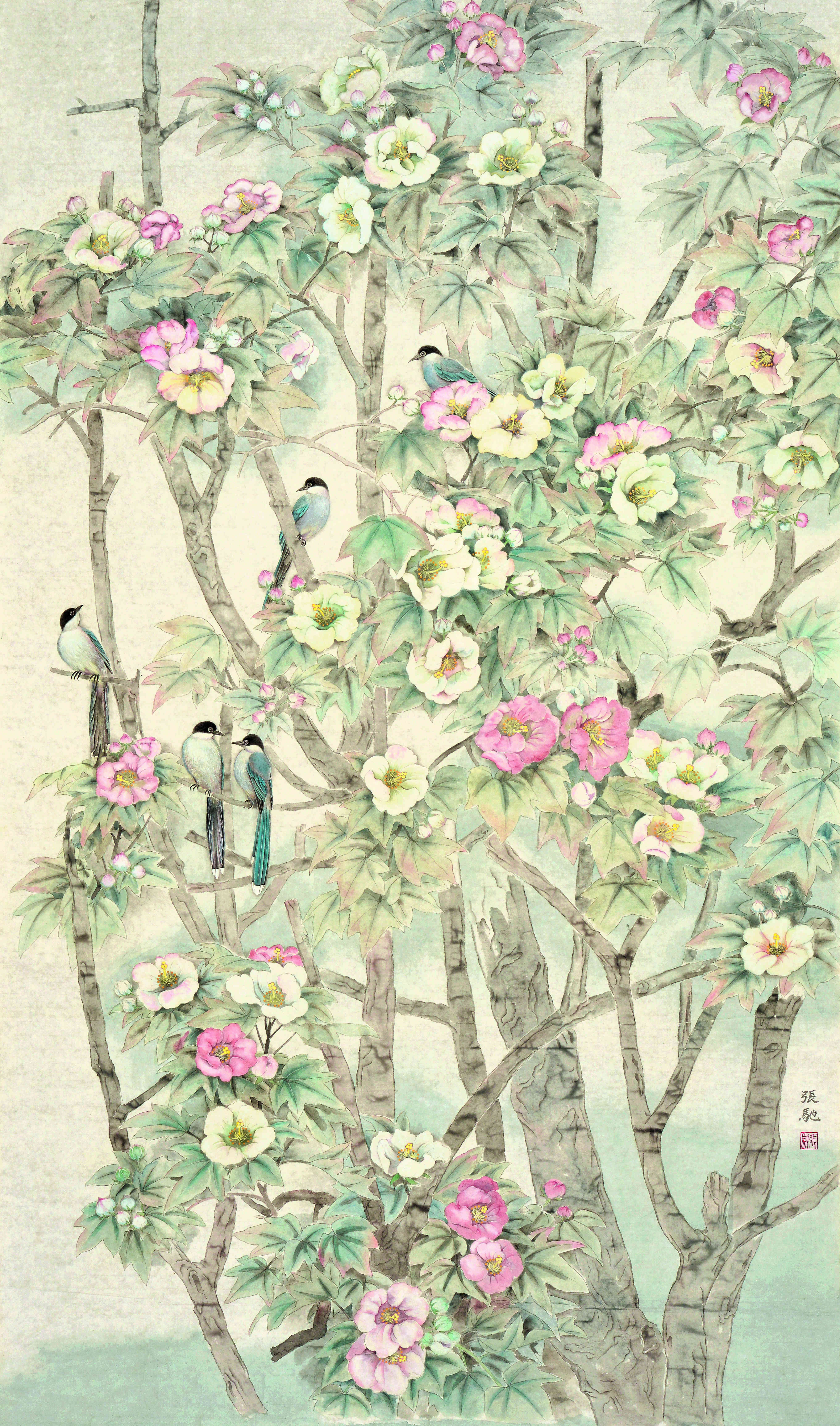张驰《谧》248cm×129cm 2021年