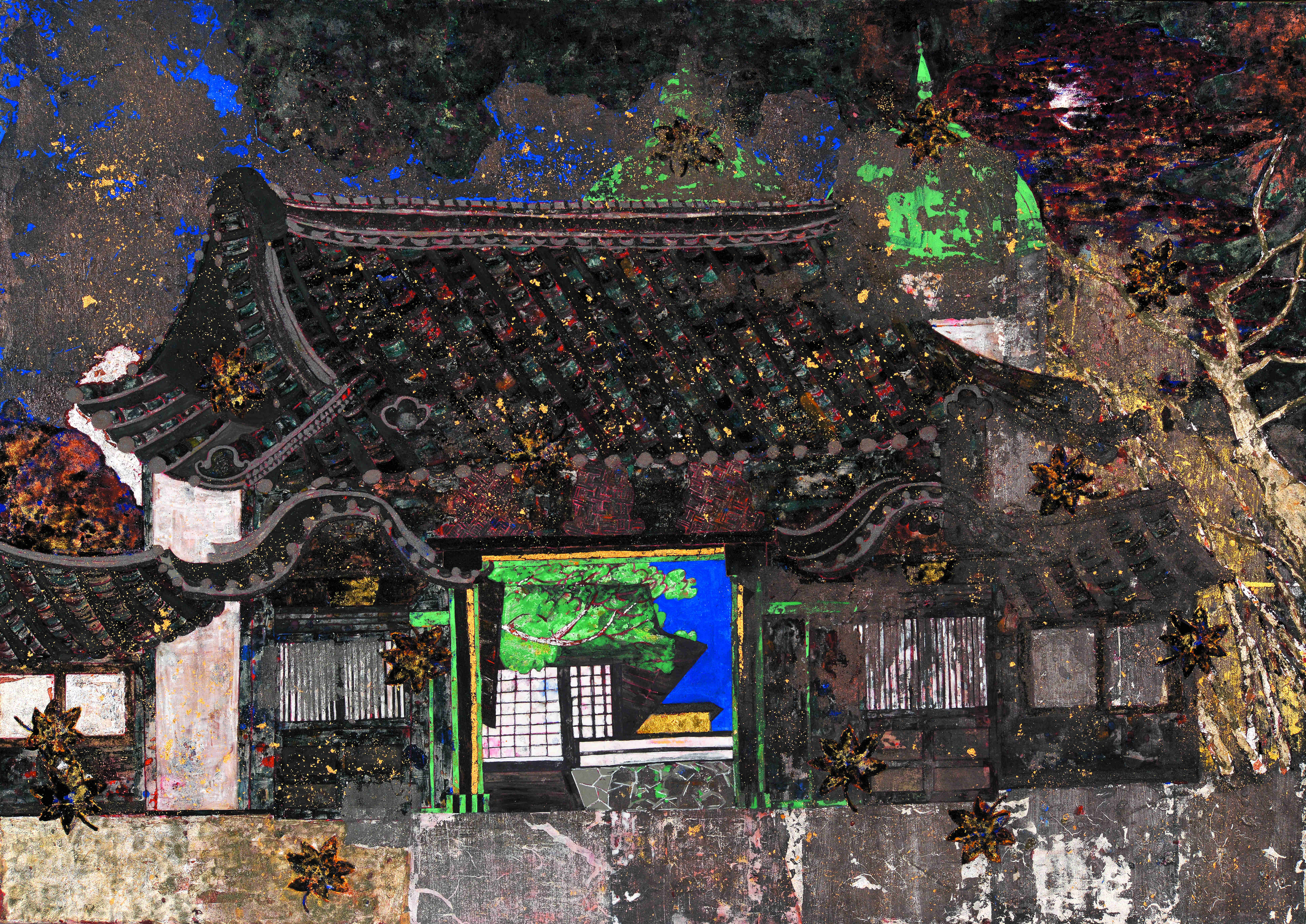 戴小曼《上野·黑田纪念馆》60cm×100cm 2017年