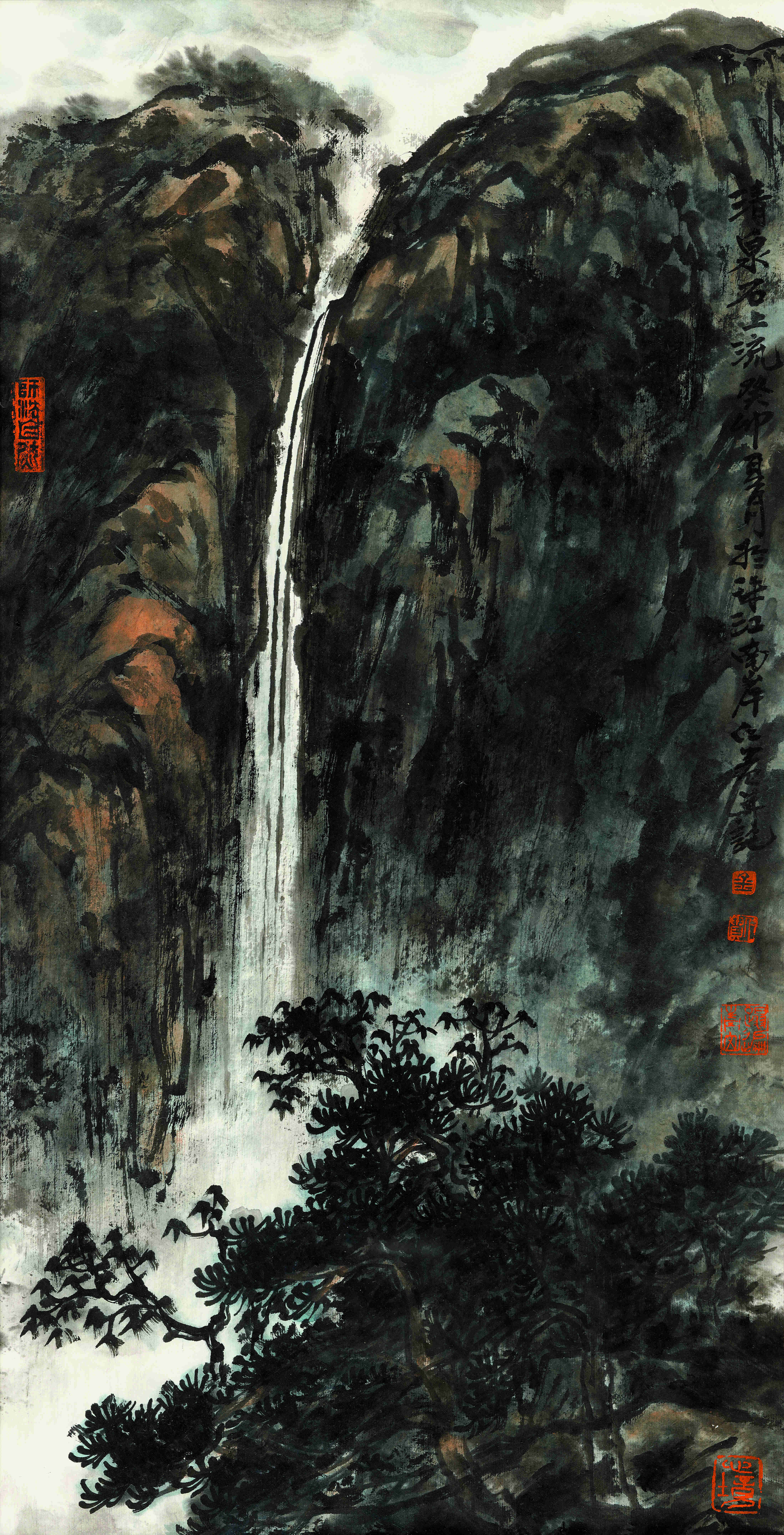 金仁贵《清泉石上流》69cm×46cm 2023年