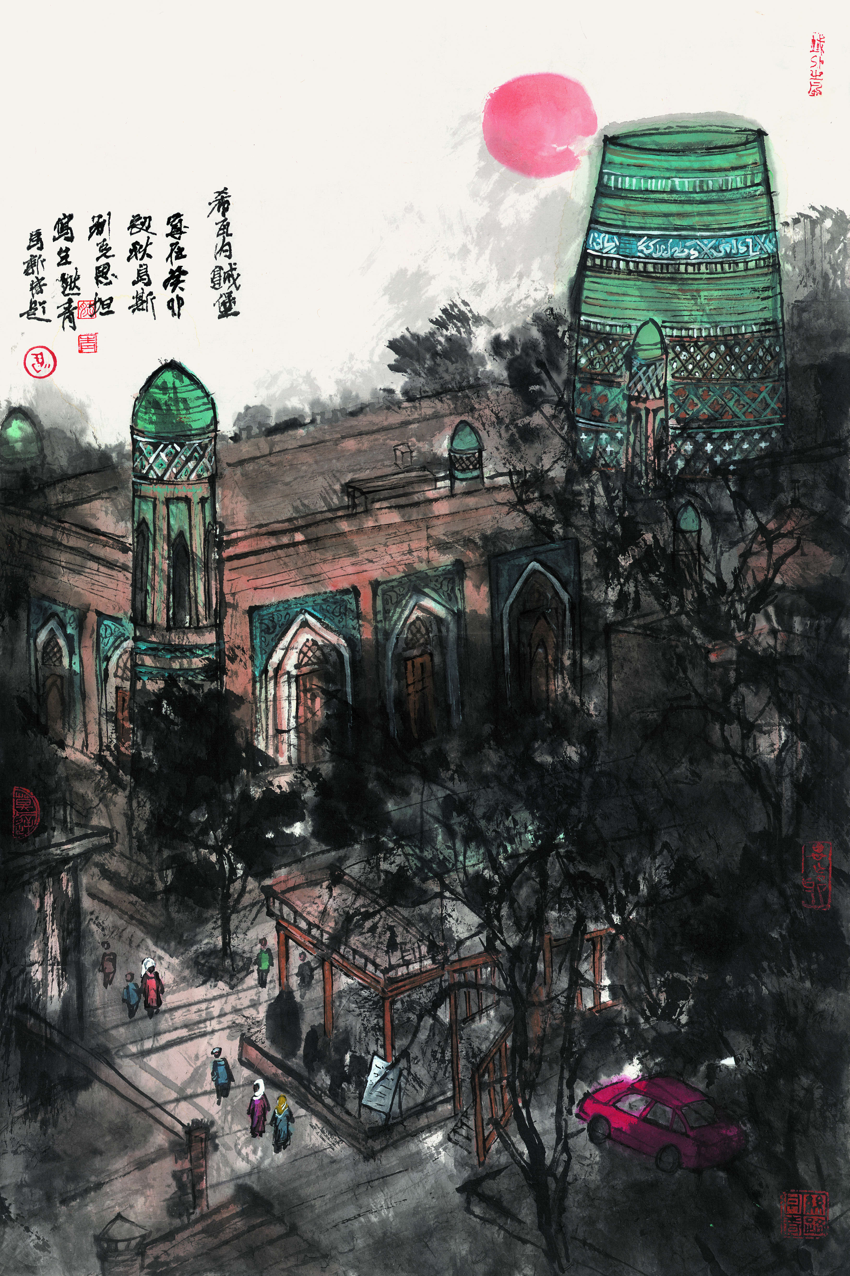 李然青《希瓦内城堡》69cm×46cm 2023年